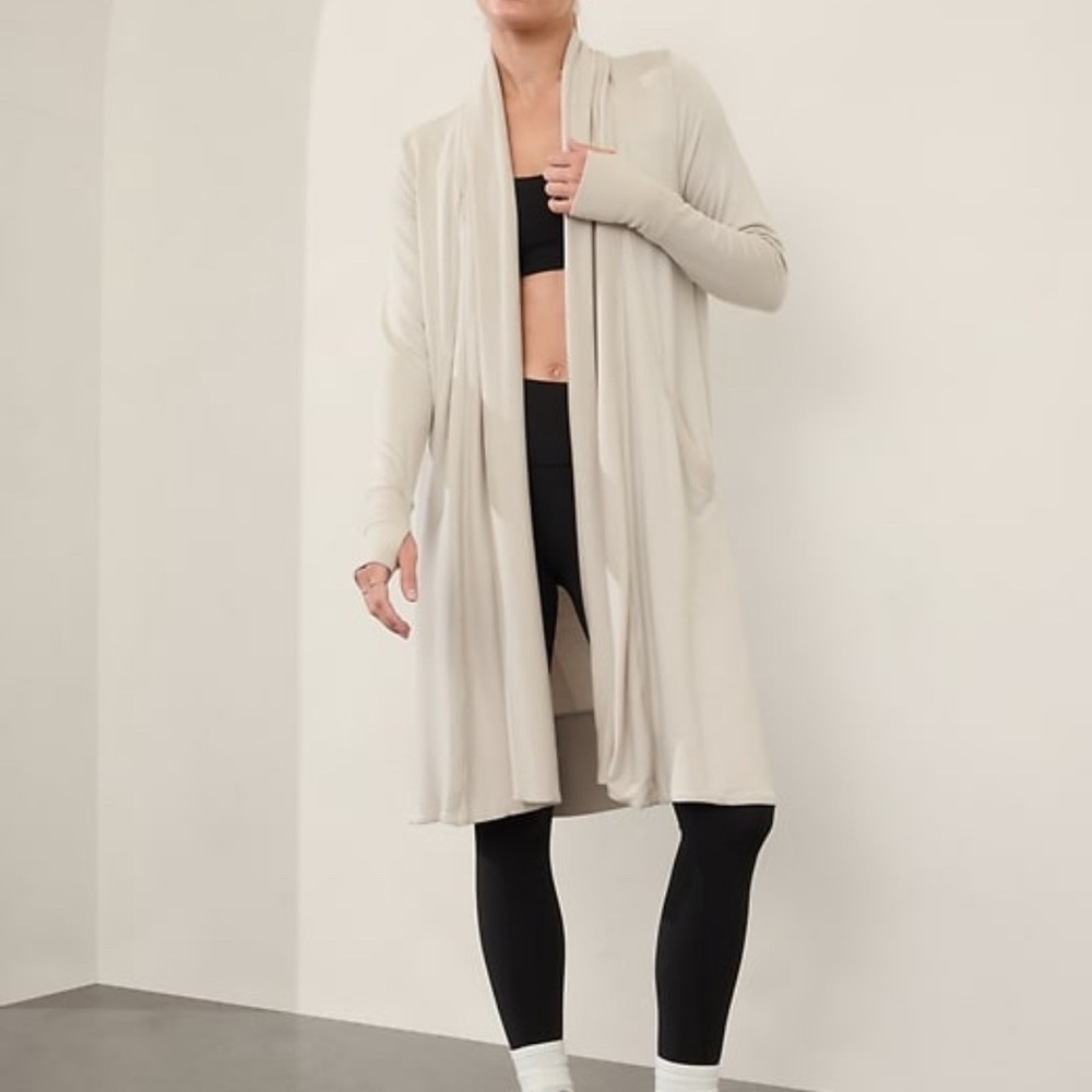 Athleta Pranayama Long Wrap-Abalone color